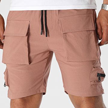 John H - Pantalones cortos cargo rosa oscuro