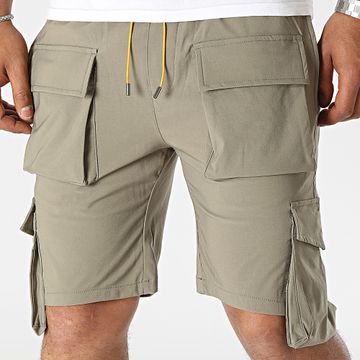 John H - Pantalones cortos cargo caqui verdes