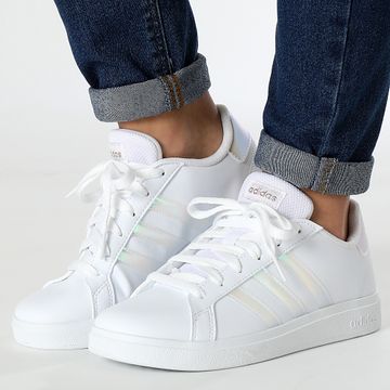 Adidas Performance - Grand Court 2 Zapatillas Mujer GY2326 Calzado Blanco Iridiscente
