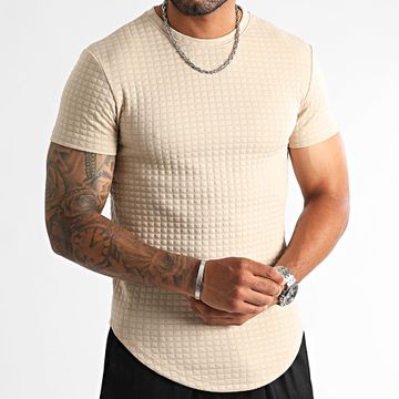LBO - Camiseta Square Textured Oversize 0278 Beige