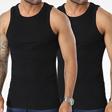 Urban Classics - Lote de 2 camisetas sin mangas TB066 Negro