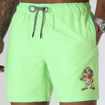 Looney Tunes - Traje de baño Taz Graff Verde Fluo