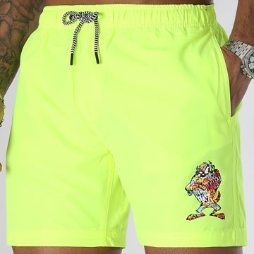 Looney Tunes - Traje de baño Taz Graff Amarillo Fluo