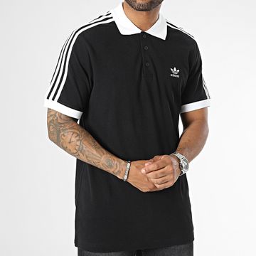 Adidas Originals - IL2501 Polo negro manga corta 3 rayas