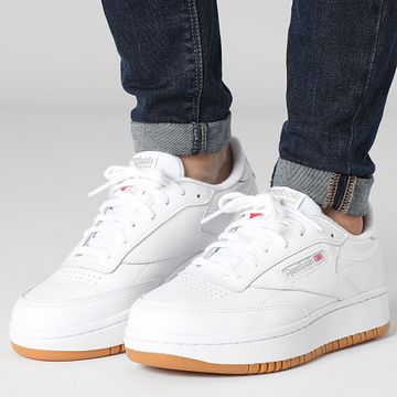Reebok - Mujer Club Classic Doble 100001198 Blanco Zapatillas Reebok Gum