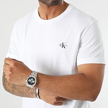 Calvin Klein - Monograma Camiseta 0199 Blanco
