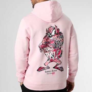 Looney Tunes - Sudadera con capucha rosa Taz Graff