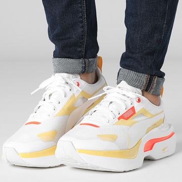 Puma - Kosmo Rider Zapatillas Mujer 383113 Blanco Neon Sun