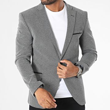 Mackten - Chaqueta Blazer gris jaspeado