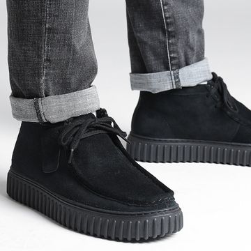 Clarks - Torhill Hi Zapatos de ante negro