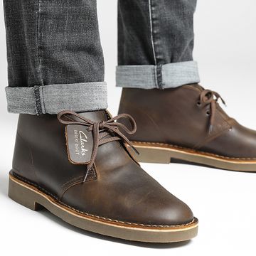 Clarks - Desert Boots Evo Zapatos de piel con cera de abeja
