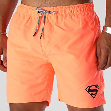 DC Comics - Bañador Logo Naranja Fluo Negro