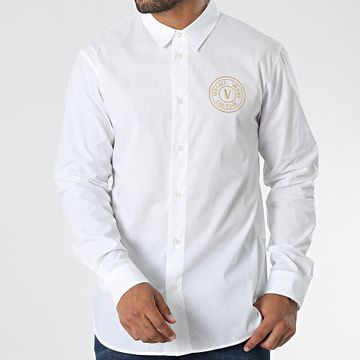 Versace Jeans Couture - Emblema 75GALYS2 Camisa Manga Larga Blanca