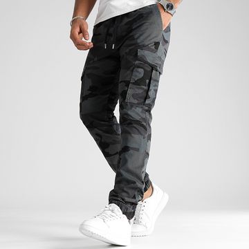 LBO - 3054 Regular Fit Cargo Pantalones Gris Carbón Camuflaje