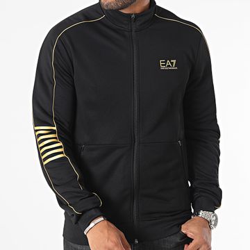 EA7 Emporio Armani - Sudadera con cremallera 6RPM07-PJ16Z Negro Oro
