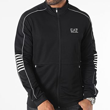 EA7 Emporio Armani - Sudadera con cremallera 6RPM07-PJ16Z Negro Blanco