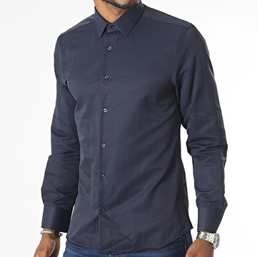 Mackten - Camisa azul marino de manga larga