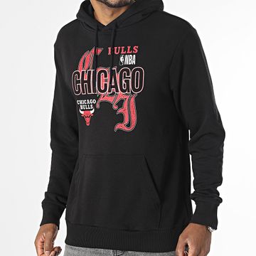 New Era - Sudadera con capucha NBA Team Graphic Chicago Bulls 60416349 Negro