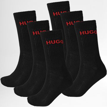 HUGO - Lote de 6 Pares de Calcetines 50510187 Negro