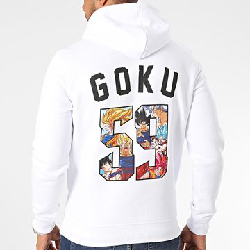 Dragon Ball Z - Sudadera con capucha Back Goku Blanco