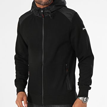 Schott NYC - Redstephen Chaqueta negra con capucha y cremallera