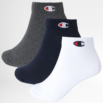 Champion - Lote de 3 pares de calcetines U20099 Negro Blanco Gris
