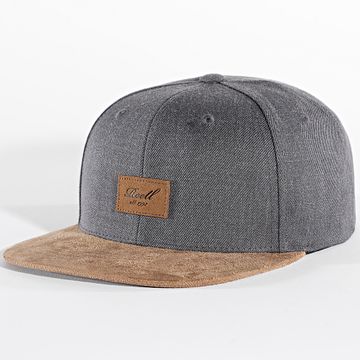 Reell Jeans - Gorra Snapback Camel Antracita Gris Ante