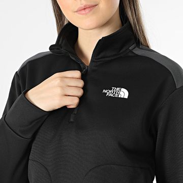The North Face - Sudadera negra con cremallera Reaxion para mujer