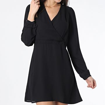 Only - Vestido de manga larga para mujer Alma Life Negro