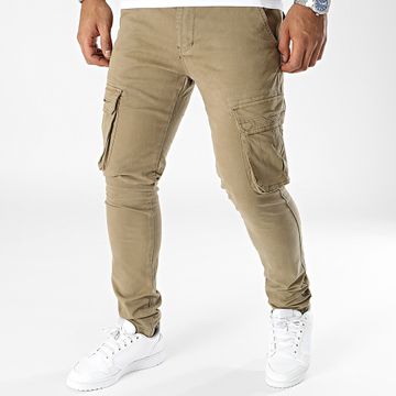 Frilivin - Pantalón Cargo Beige Oscuro