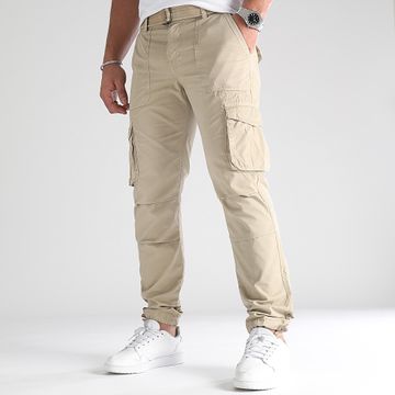 LBO - Pantalones cargo con cinturón 0440 Beige
