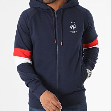 FFF - F23019 Sudadera con capucha y cremallera Azul Marino