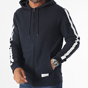Tommy Hilfiger - Sudadera de rayas con capucha y cremallera 3011 Azul Marino
