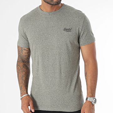 Superdry - Camiseta bordada vintage verde caqui