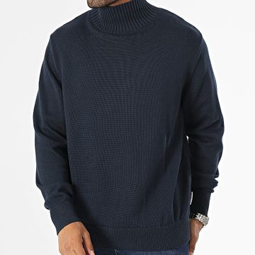 Jack And Jones - Jersey Villeray azul marino con cuello redondo