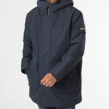 Aigle - AD081 Parka con capucha Gore-Tex azul marino