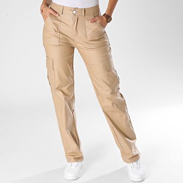 Classic Series - Pantalón Cargo Beige Mujer