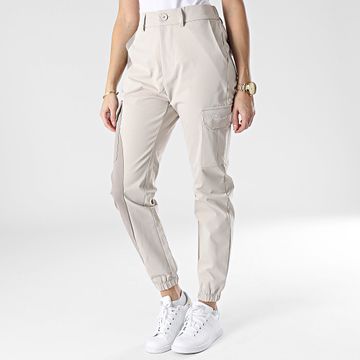 Project X Paris - Pantalones Cargo Mujer F234208 Beige Topo