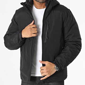 KZR - Parka negra con capucha