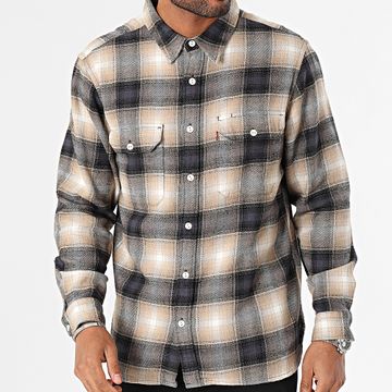 Levi's - Camisa Manga Larga Relaxed Fit 19573 Check Beige Gris
