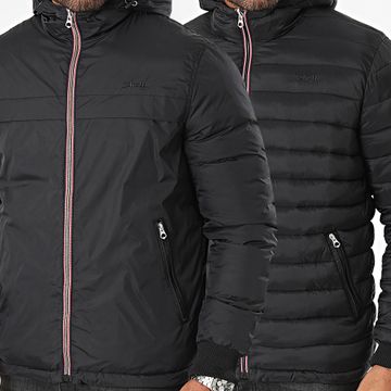 Schott NYC - Chaqueta con capucha reversible Riverso Negra