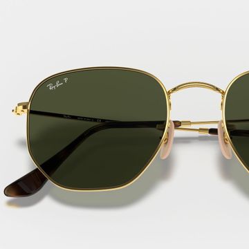 Ray-Ban - Gafas de sol Hexagonal RB3548 Negro Verde Polarizadas