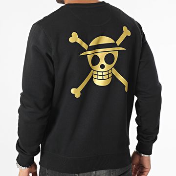 One Piece - Mugiwara Sudadera cuello redondo Negro Oro