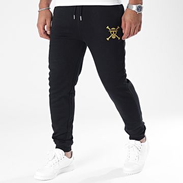 One Piece - Mugiwara Logo Jogging Pants Negro Oro
