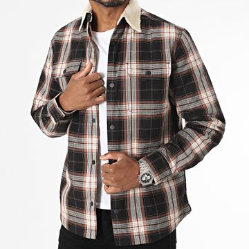 Jack And Jones - Chaqueta de cuadros con cuello de sherpa Darren Brown