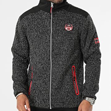 Geographical Norway - Chaqueta con cremallera negra jaspeada