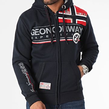 Geographical Norway - Sudadera con cremallera azul marino