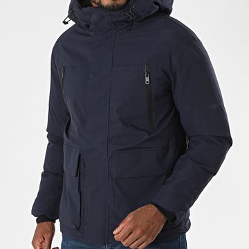 KZR - Parka con capucha azul marino