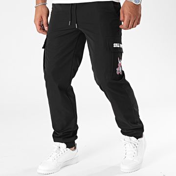 Sale Môme Paris - Pantalón cargo negro Graffiti Rabbit