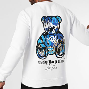 Teddy Yacht Club - Art Series Azul Sudadera cuello redondo Blanco